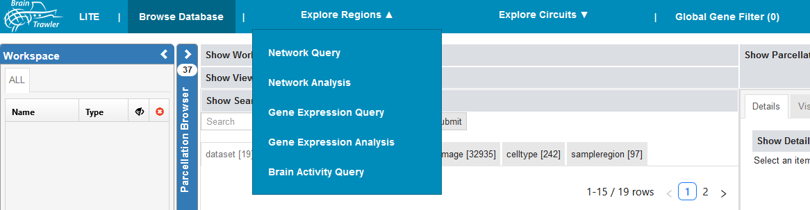 Explore regions